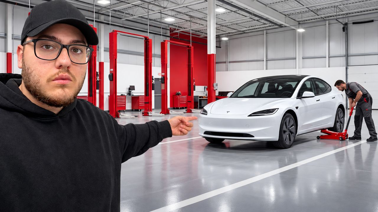 Miniatura sobre la rotación de ruedas del Tesla Model 3
